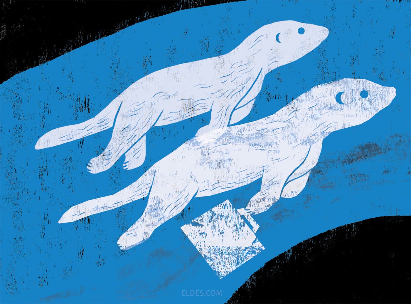 Ilustração para "A viagem da Lutra"