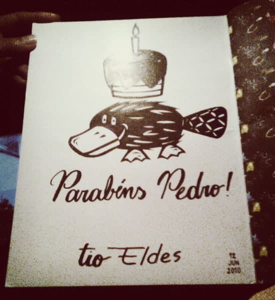 Dedicatória ao Pedro