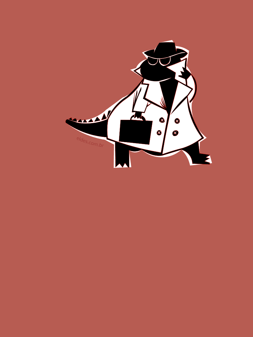 Ilustração da estrofe do dinossauro