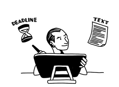 Animação mostrando o processo de treinamento para ilustração para o mercado editorial