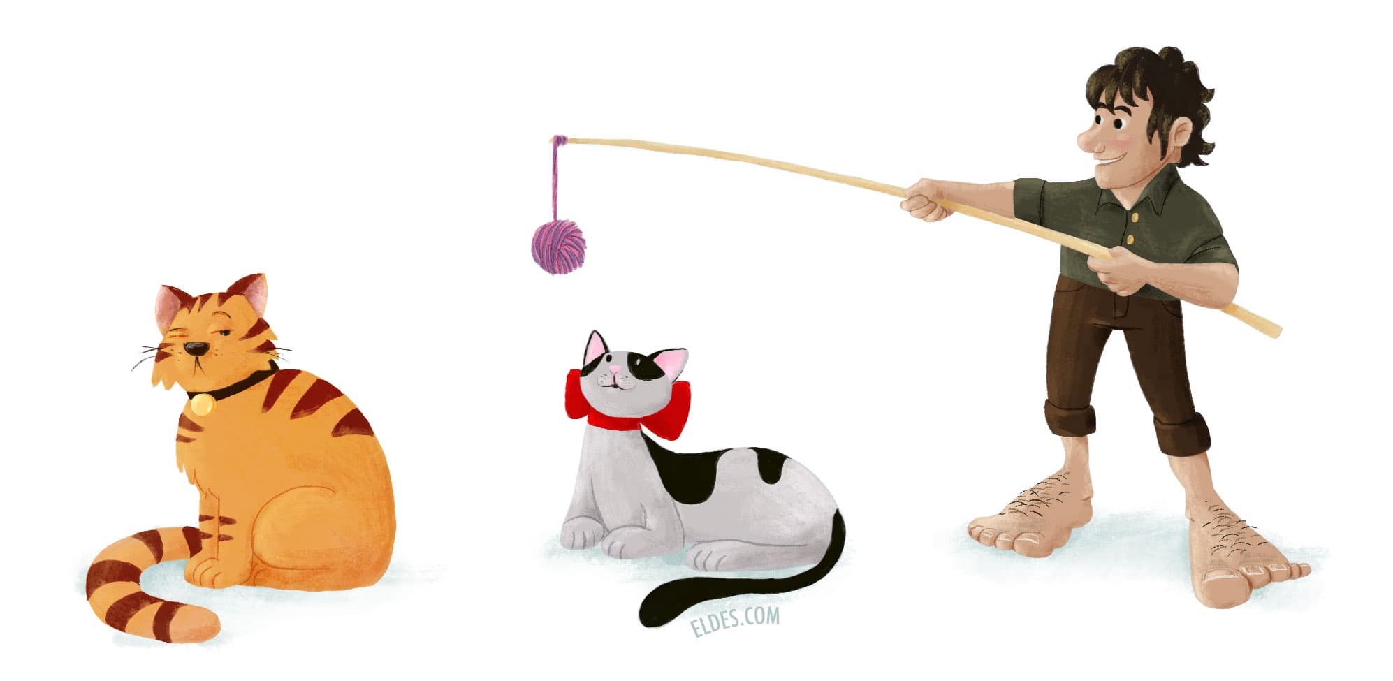 Ilustração para "Gatão, gatona e pezão"