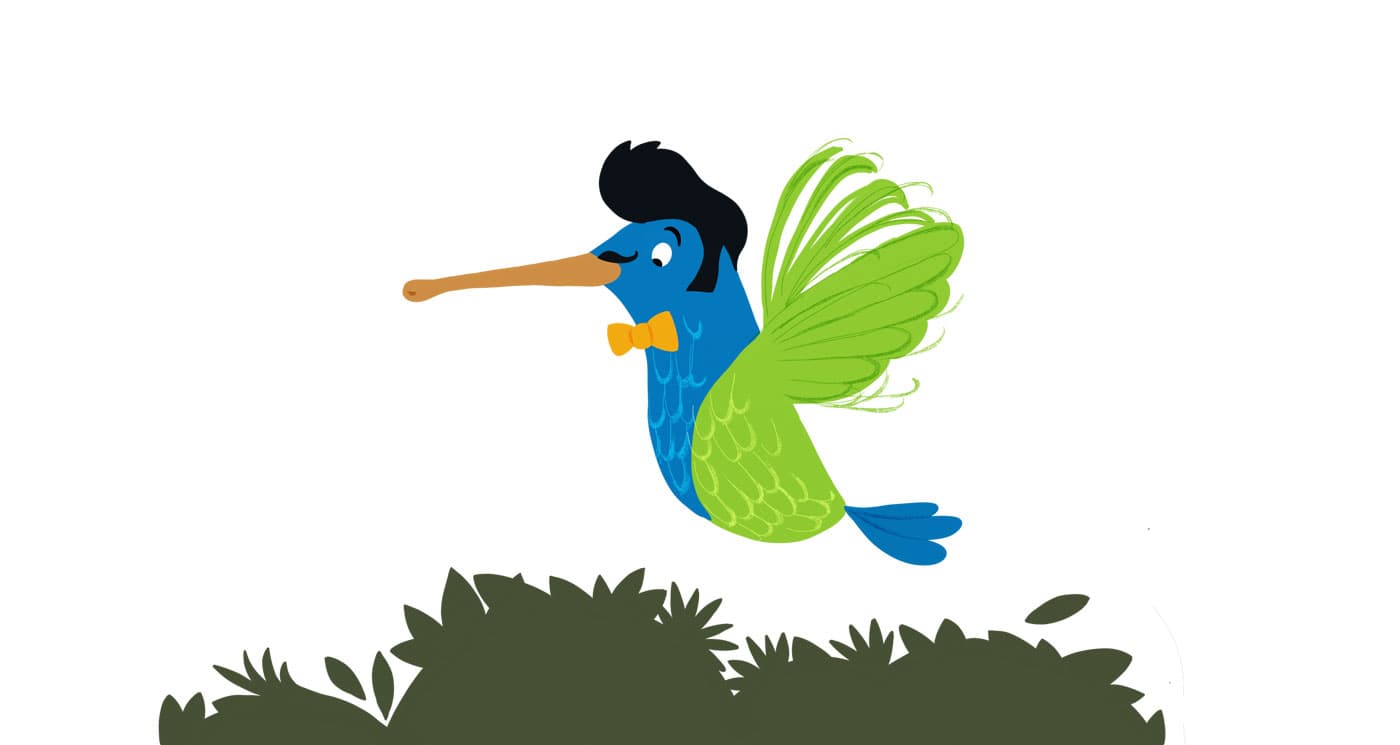 Illustration of a hummingbird