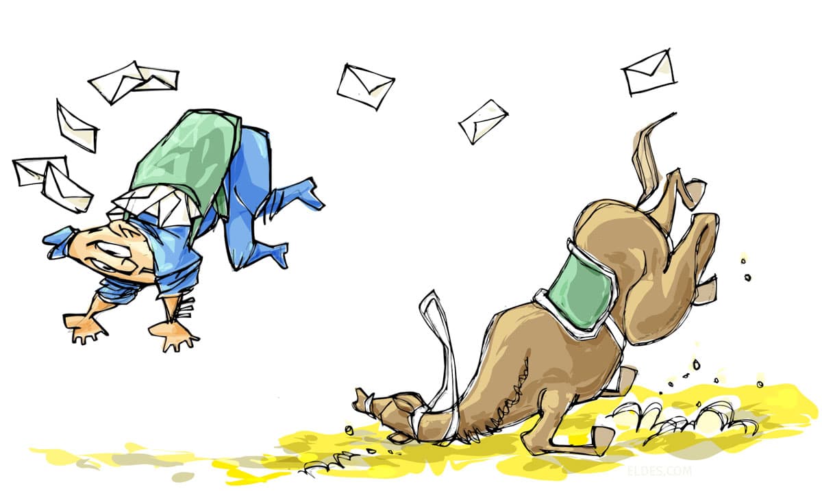 Illustration for article about mail server down