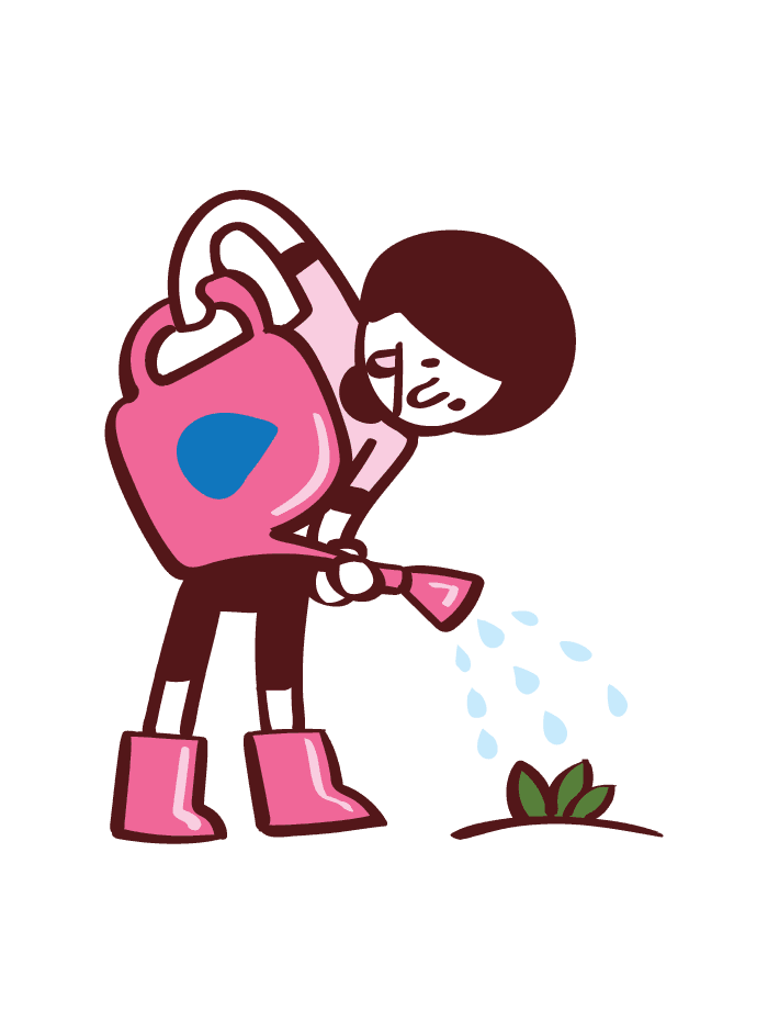 Ilustração do volume 3 — Garoto regando uma planta