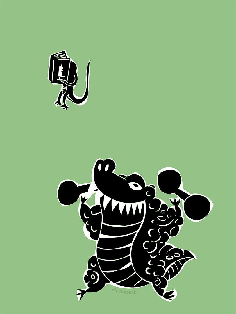 Ilustração da estrofe do jacaré