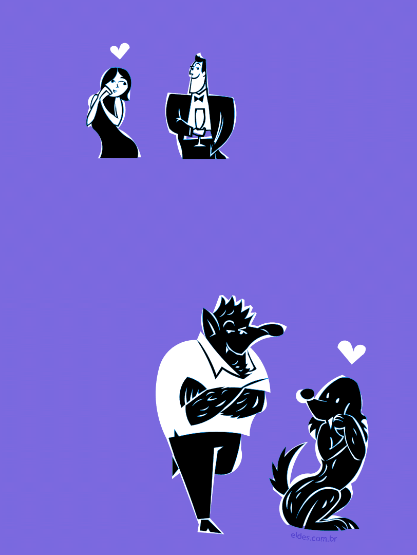 Ilustração da estrofe do lobisomem