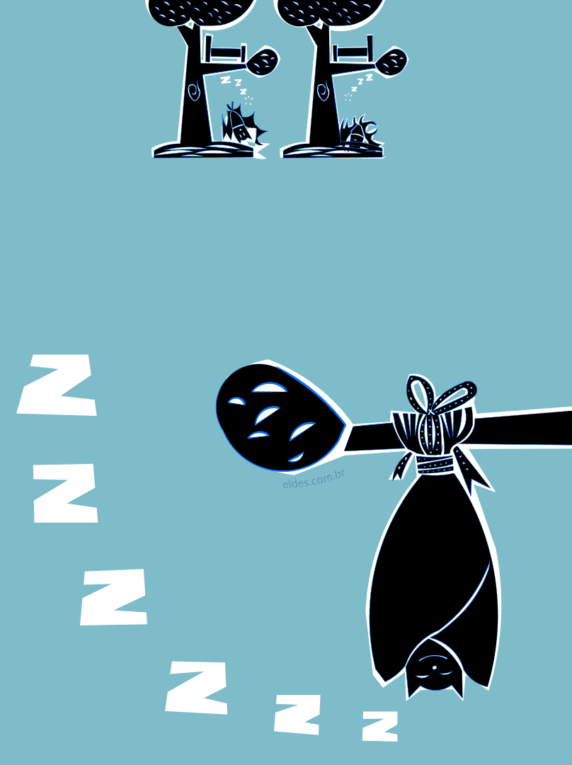 Ilustração da estrofe do morcego