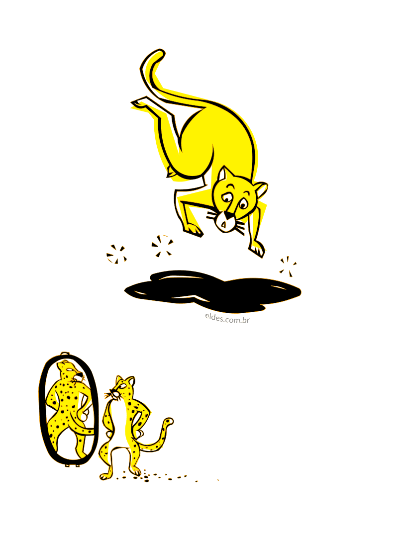 Ilustração da estrofe da onça