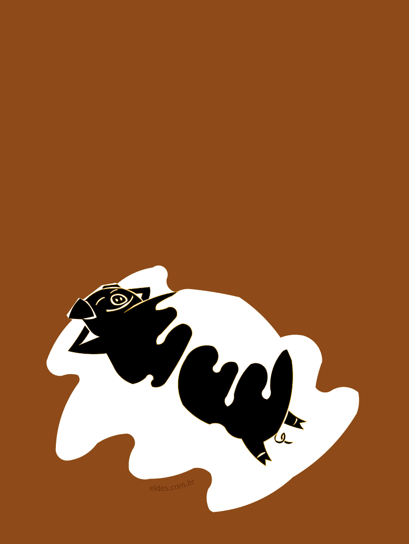 Ilustração da estrofe do porco