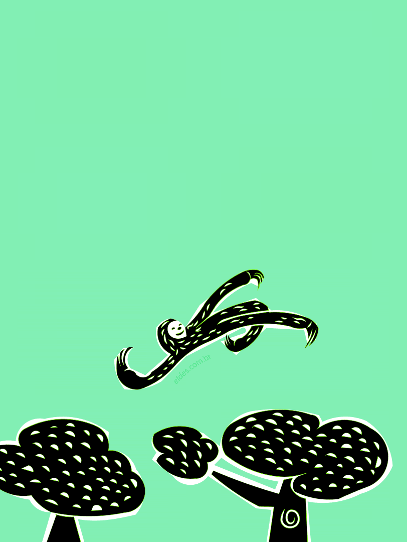 Ilustração da estrofe da preguiça