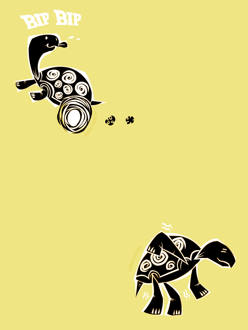 Ilustração da estrofe da tartaruga